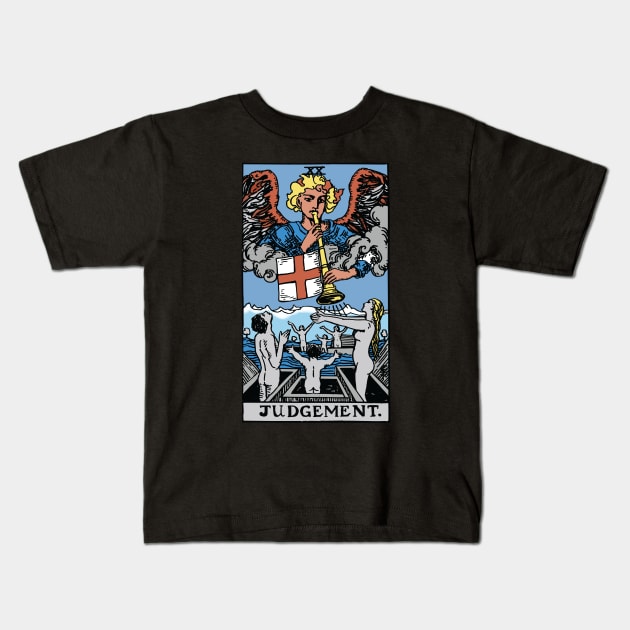 Judgement Tarot Card Rider Waite Kids T-Shirt by Sunburst